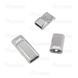 1702-1415-WH - Metal Magnetic Clasp 23mm Nickel For 7.5x3mm Flat Cord 5pcs 1702-1415-WH,Findings,Clasps,Magnetic,Metal,Magnetic Clasp,23MM,Grey,Nickel,Metal,For 8x3mm Flat Cord,5pcs,China,montreal, quebec, canada, beads, wholesale