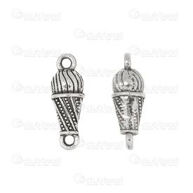 1703-0189-WH - metal link fancy cone15*5mm 50pcs china 1703-0189-WH,Links connectors,Metal,montreal, quebec, canada, beads, wholesale