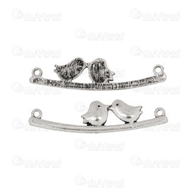 1703-0193-WH - Metal Fancy Connector Link Bird 52X12mm Nickel free nickel 10pcs 1703-0193-WH,montreal, quebec, canada, beads, wholesale