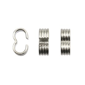 1703-0207-WH - Métal Connecteur Double pour Cordons Nickel 3.5X10MM Sans Nickel 100pcs 1703-0207-WH,montreal, quebec, canada, beads, wholesale