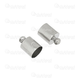 1703-0211-6.7WH - Metal Cord End Connector 6.7MM Inside Diameter Nickel With Ring  50pcs 1703-0211-6.7WH,Findings,Connectors,montreal, quebec, canada, beads, wholesale