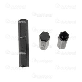 1703-0231-BN - Metal Cord End 25x5mm Black for 4mm Cord Hexagonal Tube 20pcs 1703-0231-BN,Clearance by Category,Metal,montreal, quebec, canada, beads, wholesale