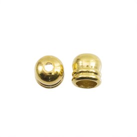 1703-0295-GL - Metal Cord End Connector 5MM Gold Brass Base Nickel Free 100pcs 1703-0295-GL,Findings,connecteur de 1 a 3,Gold,Metal,Cord End Connector,5mm,Gold,Metal,Brass Base,Nickel Free,100pcs,China,montreal, quebec, canada, beads, wholesale