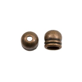 1703-0295-OXCO - Metal Cord End Connector 5MM Antique Copper Brass Base Nickel Free 100pcs 1703-0295-OXCO,Metal,Cord End Connector,5mm,Brown,Antique Copper,Metal,Brass Base,Nickel Free,100pcs,China,montreal, quebec, canada, beads, wholesale