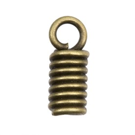 1703-0297-OXBR - Metal Spring Cord Connector 1.5MM Antique Brass 100pcs 1703-0297-OXBR,Findings,Connectors,Spring cord connector,Metal,Spring cord connector,1.5MM,Antique Brass,Metal,100pcs,China,montreal, quebec, canada, beads, wholesale