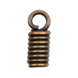 1703-0297-OXCO - Metal Spring Cord Connector 1.5MM Antique Copper 100pcs 1703-0297-OXCO,Findings,Connectors,1.5MM,Metal,Spring cord connector,1.5MM,Brown,Antique Copper,Metal,100pcs,China,montreal, quebec, canada, beads, wholesale