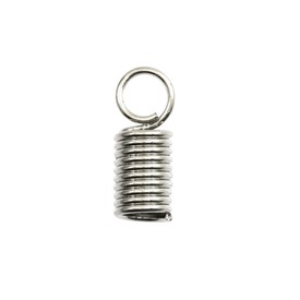1703-0297-WH - Metal Spring Cord Connector 2mm Nickel 100pcs 1703-0297-WH,2MM,Metal,Metal,Spring cord connector,2MM,Grey,Nickel,Metal,100pcs,China,montreal, quebec, canada, beads, wholesale