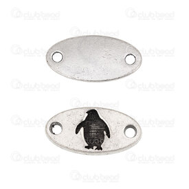 1703-0341 - Metal Fancy Link Penguin 20x10x2mm 2.5mm hole Nickel 20pcs 1703-0341,1703-0,montreal, quebec, canada, beads, wholesale