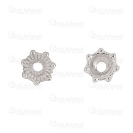 1704-0259-05 - Metal Bead Cap 5x5x2mm Lined Design Natural 1mm hole 100pcs 1704-0259-05,1704-0,montreal, quebec, canada, beads, wholesale