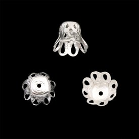 1704-0261-SL - Metal Bead Cap Bell 7X9MM Silver 100pcs 1704-0261-SL,chapeau perle,100pcs,Metal,Bead Cap,Bell,7X9MM,Grey,Silver,Metal,100pcs,China,montreal, quebec, canada, beads, wholesale