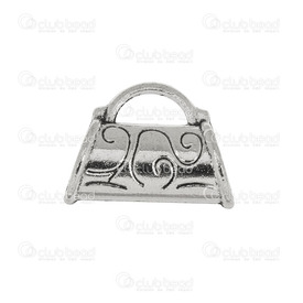 1704-0550-03-OXWH - metal bead bail fancy 11*20MM 6mm hole antique nickel free nickel 10pcs 1704-0550-03-OXWH,Findings,Bails,montreal, quebec, canada, beads, wholesale
