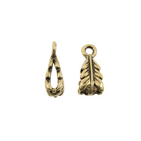 1704-0551-OXGL - Metal Bail Fancy Leaf 6X15MM Antique Gold 20pcs 1704-0551-OXGL,Clearance by Category,20pcs,Metal,Bail,Fancy Leaf,6X15MM,Antique Gold,Metal,20pcs,China,montreal, quebec, canada, beads, wholesale