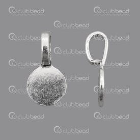 1704-0555-WH - Metal Bail Round 10mm Silver To Glue On 50pcs 1704-0555-WH,Findings,Bails,50pcs,Metal,Bail,Round,10mm,Grey,Silver,Metal,To Glue On,50pcs,China,montreal, quebec, canada, beads, wholesale