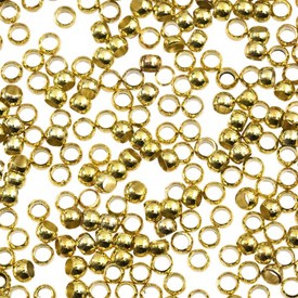 1705-0201 - Metal Crimp Round 2MM Gold 500pcs 1705-0201,Metal,Crimp,Round,Round,2MM,Gold,Metal,500pcs,China,montreal, quebec, canada, beads, wholesale