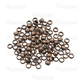 1705-0233 - Metal Crimp Round 4mm Antique Copper Nickel Free 100pcs 1705-0233,Findings,4mm,Metal,Metal,Crimp,Round,Round,4mm,Antique Copper,Nickel Free,100pcs,China,montreal, quebec, canada, beads, wholesale