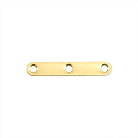 1705-0301-GL - Metal Spacer Bar 3 Holes 19MM Gold 100pcs 1705-0301-GL,Findings,Spacers,19MM,Metal,Spacer Bar,3 Holes,19MM,Gold,Metal,100pcs,China,montreal, quebec, canada, beads, wholesale