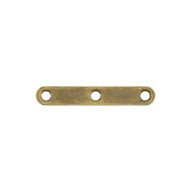 1705-0301-OXBR - Metal Spacer Bar 3 Holes 19MM Antique Brass 100pcs 1705-0301-OXBR,Metal,Spacer Bar,3 Holes,19MM,Antique Brass,Metal,100pcs,China,montreal, quebec, canada, beads, wholesale
