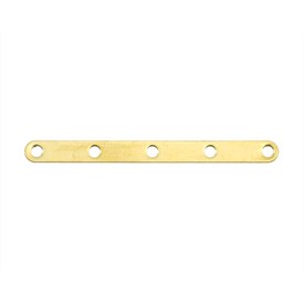 1705-0303-GL - Metal Spacer Bar 5 Holes 35MM Gold 100pcs 1705-0303-GL,Findings,Spacers,35MM,Metal,Spacer Bar,5 Holes,35MM,Gold,Metal,100pcs,China,montreal, quebec, canada, beads, wholesale