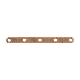 1705-0303-OXCO - Metal Spacer Bar 5 Holes 35MM Antique Copper 100pcs 1705-0303-OXCO,Metal,Spacer Bar,5 Holes,35MM,Brown,Antique Copper,Metal,100pcs,China,montreal, quebec, canada, beads, wholesale