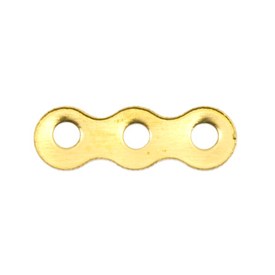 *1705-0311-GL - Metal Spacer Bar 3 Holes 3X8MM Gold 100pcs *1705-0311-GL,Metal,Spacer Bar,3 Holes,3X8MM,Gold,Metal,100pcs,China,montreal, quebec, canada, beads, wholesale
