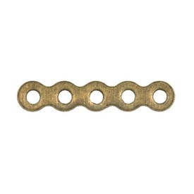 *1705-0313-OXBR - Metal Spacer Bar 5 Holes 3X17MM Antique Brass 100pcs *1705-0313-OXBR,Findings,Spacers,3X17MM,Metal,Spacer Bar,5 Holes,3X17MM,Antique Brass,Metal,100pcs,China,montreal, quebec, canada, beads, wholesale
