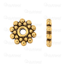 1705-0350-8.5GL - Bille de Métal Séparateur Marguerite 8.5x1.5mm Couleur Or Trou 1.5mm 50pcs 1705-0350-8.5GL,t,montreal, quebec, canada, beads, wholesale