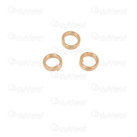 1706-0199-KC - Metal Anneau Double 4x0.7mm (22ga) Couleur Or KC 500pcs 1706-0199-KC,anneaux metal,montreal, quebec, canada, beads, wholesale