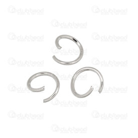 1707-0302-0.7WH - Métal Anneau Simple 6x0.7mm-22GA Ouvert Naturel 500pcs 1707-0302-0.7WH,js,montreal, quebec, canada, beads, wholesale
