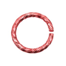 *1707-0404-07 - Aluminium Jump Ring Twisted 1.8X15MM Red 100pcs *1707-0404-07,Findings,Aluminium,1.8X15MM,Aluminium,Jump Ring,Twisted,1.8X15MM,Red,Red,Metal,100pcs,China,Dollar Bead,montreal, quebec, canada, beads, wholesale