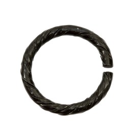 *1707-0404-09 - Aluminium Jump Ring Twisted 1.8X15MM Black 100pcs *1707-0404-09,montreal, quebec, canada, beads, wholesale