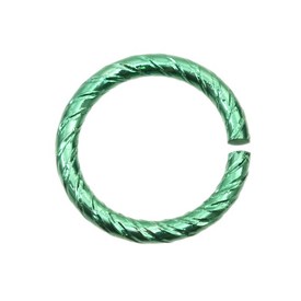 *1707-0404-11 - Aluminium Jump Ring Twisted 1.8X15MM Green 100pcs *1707-0404-11,Findings,100pcs,1.8X15MM,Aluminium,Jump Ring,Twisted,1.8X15MM,Green,Green,Metal,100pcs,China,Dollar Bead,montreal, quebec, canada, beads, wholesale