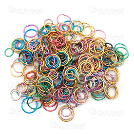 1707-0409-MIX - Aluminium Jump Ring Assorted Sizes Assorted Colors App.160g 1707-0409-MIX,Findings,Aluminium,Aluminium,Jump Ring,Assorted Sizes,Mix,Assorted Colors,App.160g,China,montreal, quebec, canada, beads, wholesale