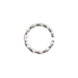 1707-0603-WH - Brass Jump Ring Twisted 7x1.2MM-18ga Nickel 250pcs 1707-0603-WH,Findings,Rings,250pcs,Brass,Jump Ring,Twisted,7mm,Grey,Nickel,Metal,250pcs,China,montreal, quebec, canada, beads, wholesale