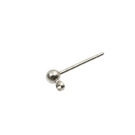 1708-0307-WH - Metal Earring Ball Stud With Ring 3MM Nickel Nickel Free 50pcs 1708-0307-WH,Findings,Earring studs,50pcs,Metal,Earring Ball Stud,With Ring,3MM,Grey,Nickel,Metal,Nickel Free,50pcs,China,montreal, quebec, canada, beads, wholesale