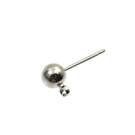 1708-0309-WH - Metal Earring Ball Stud With Ring 5MM Nickel Nickel Free 50pcs 1708-0309-WH,Findings,5mm,Earring Ball Stud,Metal,Earring Ball Stud,With Ring,5mm,Grey,Nickel,Metal,Nickel Free,50pcs,China,montreal, quebec, canada, beads, wholesale