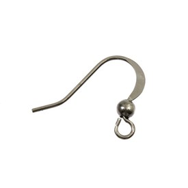 1708-0315-BN - Metal Flat Fish Hook With Bead 14X17MM Black Nickel Nickel Free 100pcs 1708-0315-BN,Metal,Flat Fish Hook,With Bead,14X17MM,Grey,Black Nickel,Metal,Nickel Free,100pcs,China,montreal, quebec, canada, beads, wholesale