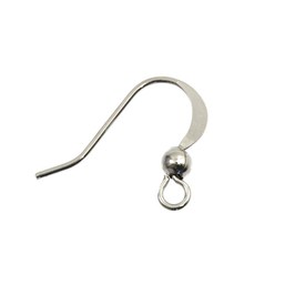 1708-0315-WH - Metal Flat Fish Hook With Bead 14X17MM Nickel Nickel Free 100pcs 1708-0315-WH,Findings,Earrings,14X17MM,Metal,Flat Fish Hook,With Bead,14X17MM,Grey,Nickel,Metal,Nickel Free,100pcs,China,montreal, quebec, canada, beads, wholesale