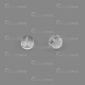 1708-0331-5mm - Silicone Ear Clip Clutch 4.5x5mm Clear 100pcs 1708-0331-5mm,100pcs,Silicone,Ear Clip Clutch,4.5X5MM,Colorless,Clear,Plastic,100pcs,China,montreal, quebec, canada, beads, wholesale