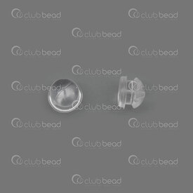 1708-0331 - Silicone Ear Clip Clutch 6x5.5mm Clear 100pcs 1708-0331,Clear,Silicone,Ear Clip Clutch,6x5.5mm,Colorless,Clear,Plastic,100pcs,China,montreal, quebec, canada, beads, wholesale