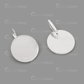 1708-0339-25SL - Brass Bezel Cup leverback Earring for round cabochon 25mm Silver 10pcs 1708-0339-25SL,support pour cabochon,montreal, quebec, canada, beads, wholesale