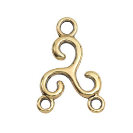 1708-0403-OXGL - Metal Part Triskel With Loops 18X26MM Antique Gold 20pcs 1708-0403-OXGL,Findings,Earrings,Decorative parts,Triskel,Part,Metal,Metal,18X26MM,Triskel,With Loops,Gold,Antique,China,20pcs,montreal, quebec, canada, beads, wholesale