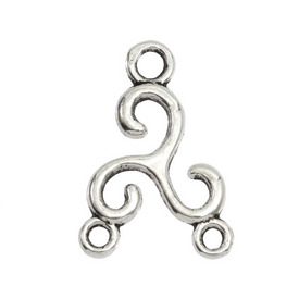1708-0403-OXWH - Metal Part Triskel With Loops 18X26MM Antique Nickel 20pcs 1708-0403-OXWH,Findings,Earrings,Decorative parts,Triskel,Part,Metal,Metal,18X26MM,Triskel,With Loops,Grey,Nickel,Antique,China,montreal, quebec, canada, beads, wholesale