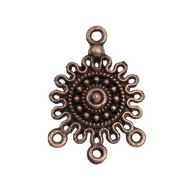 1708-0405-OXCO - Metal Part Fancy Circle With Loops 18X26MM Antique Copper 20pcs 1708-0405-OXCO,Findings,Earrings,Decorative parts,Part,Metal,Metal,18X26MM,Round,Fancy Circle,With Loops,Brown,Copper,Antique,China,montreal, quebec, canada, beads, wholesale