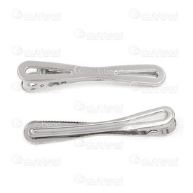 1709-0259 - Metal Hair Aligator Clip Nickel 8cm Buckle Design 20pcs 1709-0259,Findings,Hair clips,montreal, quebec, canada, beads, wholesale