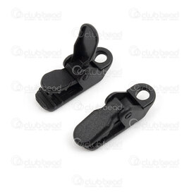 1709-0900-3227 - Plastic Pacifier clip 32x10mm Black 4.5mm hole Ideal for chew beads jewelry 4pcs 1709-0900-3227,For teething jewelry,montreal, quebec, canada, beads, wholesale