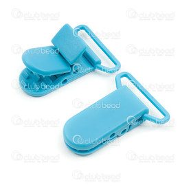 1709-0900-3501 - Plastic Pacifier clip 21x35MM Turquoise With Loop Ideal for chew beads jewelry 1pc 1709-0900-3501,For teething jewelry,Clip,montreal, quebec, canada, beads, wholesale