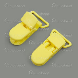 1709-0900-3817 - Plastic Pacifier clip 16x38mm Lemon Yellow With Loop Ideal for chew beads jewelry 1pc 1709-0900-3817,For teething jewelry,montreal, quebec, canada, beads, wholesale