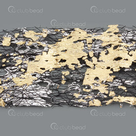 1710-0100-03 - Filet Dentelle Metallique Nail Art pour Ongles Noir-Or 4x50cm avec Contenant Vissable Plastique 2pcs 1710-0100-03,dent,montreal, quebec, canada, beads, wholesale