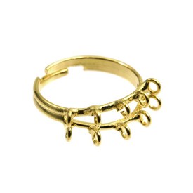1711-0131-GL - Metal Finger Ring Adjustable size 18mm Diameter Gold 10 Loops 10pcs 1711-0131-GL,Findings,10pcs,Finger Ring Adjustable size,Metal,Finger Ring Adjustable size,18mm Diameter,Gold,Metal,10 Loops,10pcs,China,montreal, quebec, canada, beads, wholesale