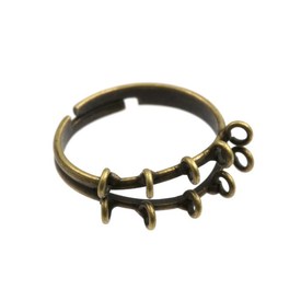 1711-0131-OXBR - Metal Finger Ring Adjustable size 18mm Diameter Antique Brass 10 Loops 10pcs 1711-0131-OXBR,Findings,10 Loops,Metal,Finger Ring Adjustable size,18mm Diameter,Antique Brass,Metal,10 Loops,10pcs,China,montreal, quebec, canada, beads, wholesale